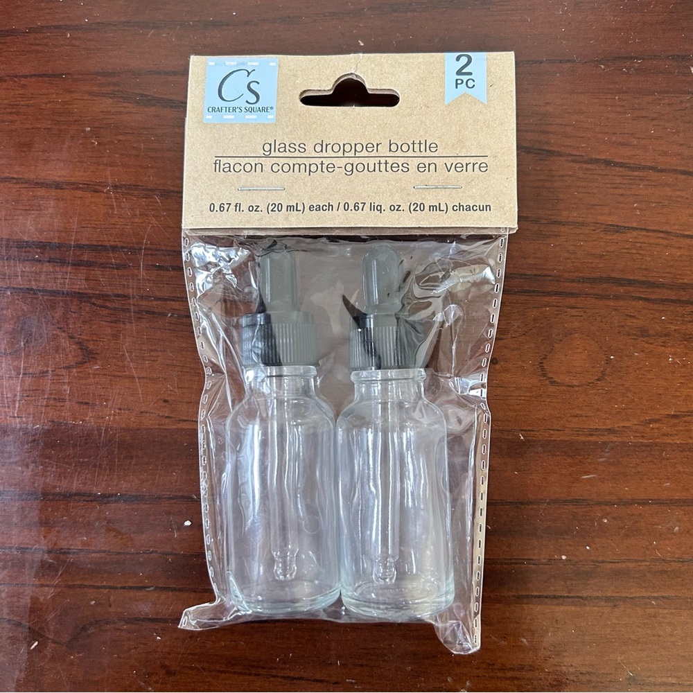 4/$15 2-pack glass dropper bottles